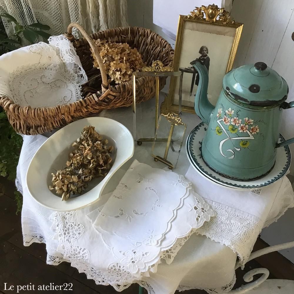 フランスアンティーク ピーナッツ型バスケット 44センチ