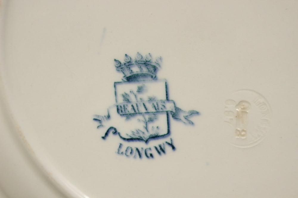 LONGWY窯『BEAUVAIS』平皿｜フランスアンティーク 直径24cm