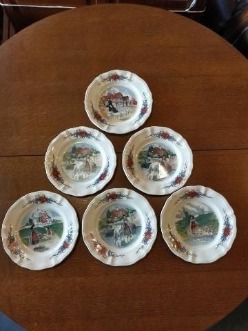 フランス製アンティーク・サルグミンヌデザートプレート