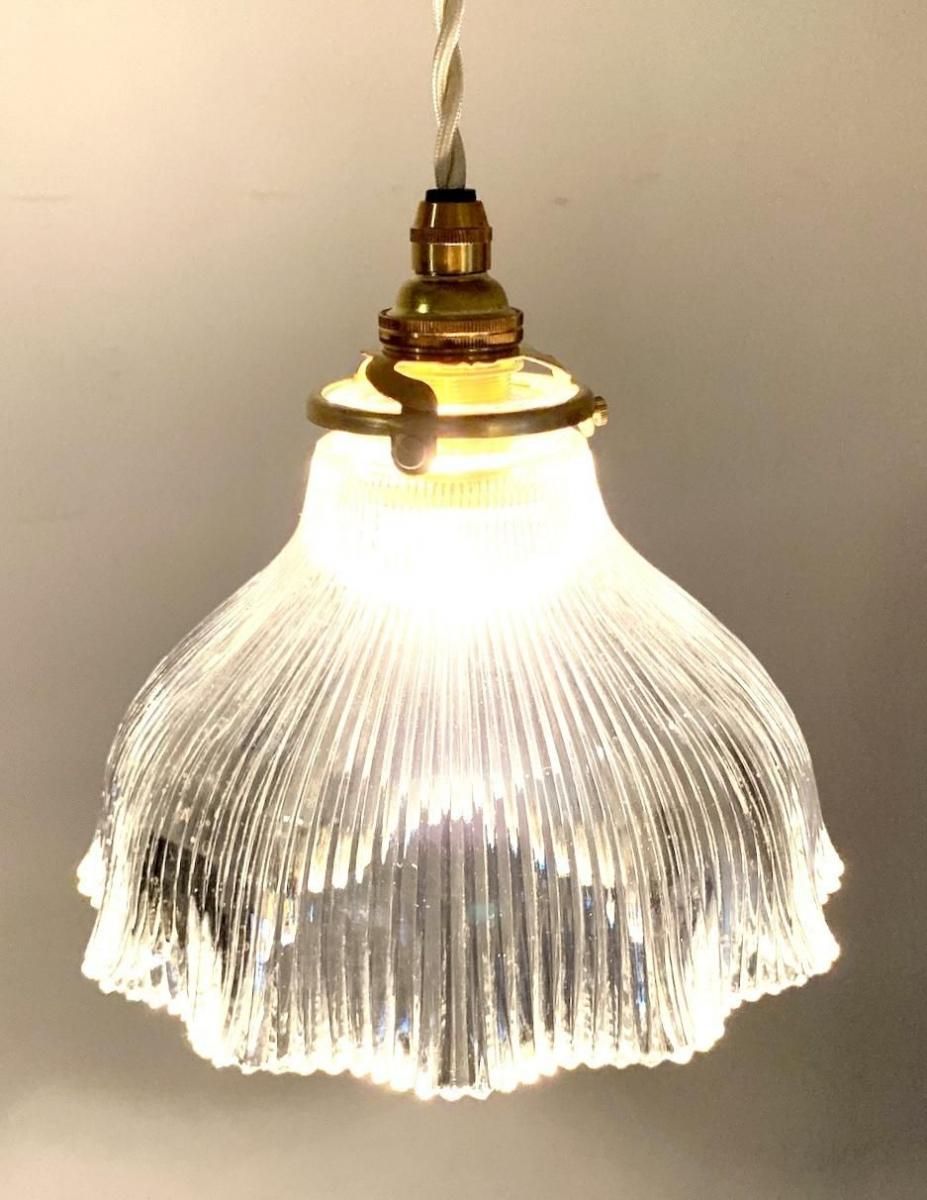 フランス アンティーク ガラスランプシェード クラシックな曲線美