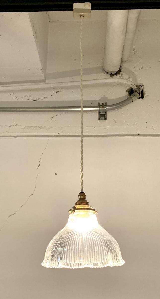 フランス アンティーク ガラスランプシェード クラシックな曲線美