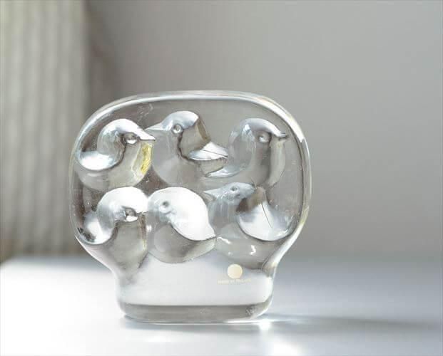 イッタラ Lintupuu 小鳥の木 ガラスオブジェ