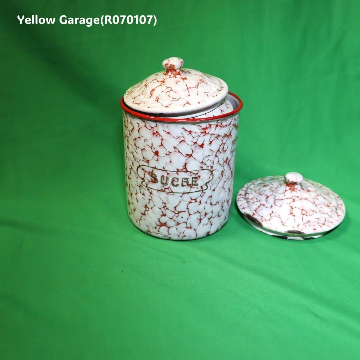 フランス製 ヴィンテージ ホウロウキャニスター5点セット