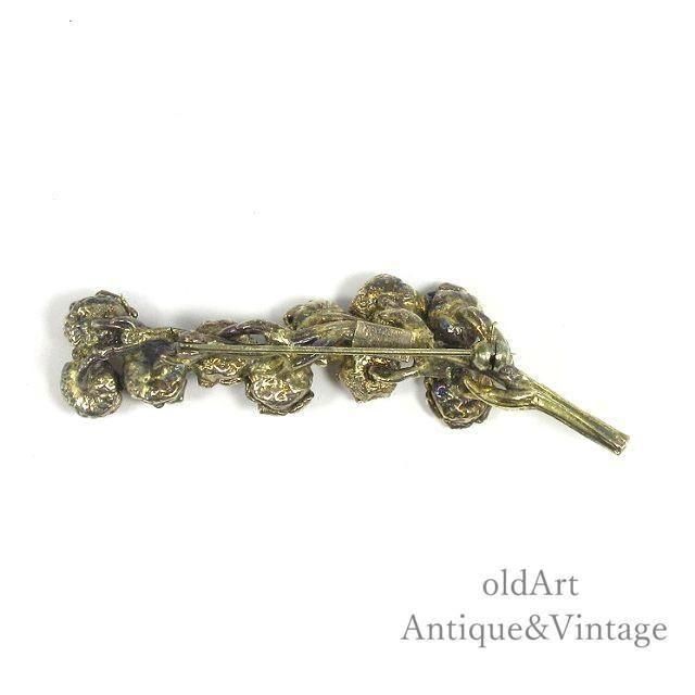 1950年代デンマーク製Flora Danicaのヴィンテージシルバーブローチ