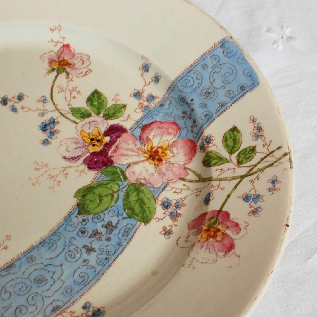 クレイユモントロー 1888年 フランス アンティークプレート