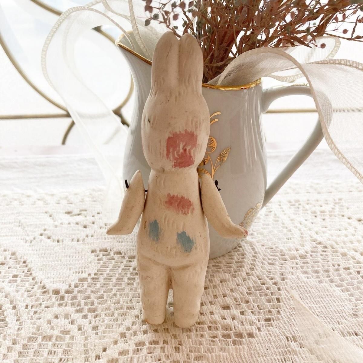 フランス アンティークビスクドール うさぎ着ぐるみ