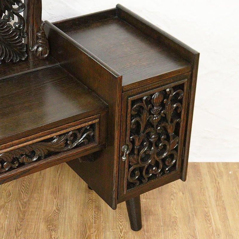 昭和初期 アンティーク 彫刻入りドレッサー