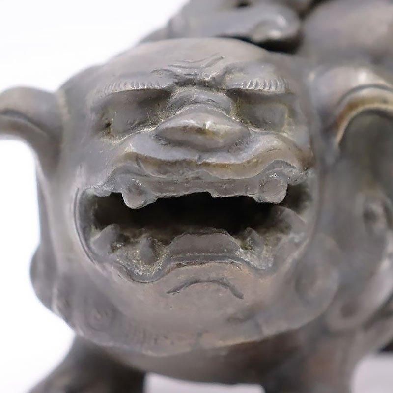 大正時代のアンティーク獅子香炉 重厚な存在感