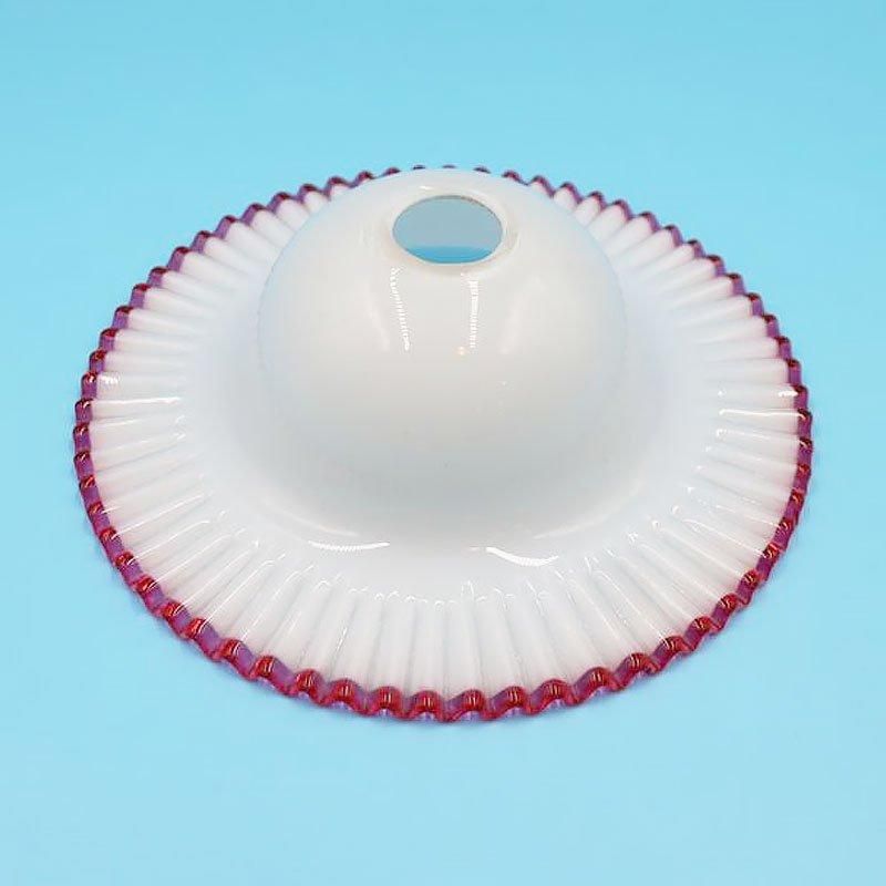 大正ロマンの電笠ランプシェード 繊細なピンクフリル