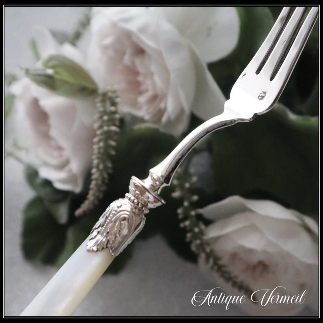 HARWOOD マザー・オブ・パール 白蝶貝 EPNS デザートナイフ 2本