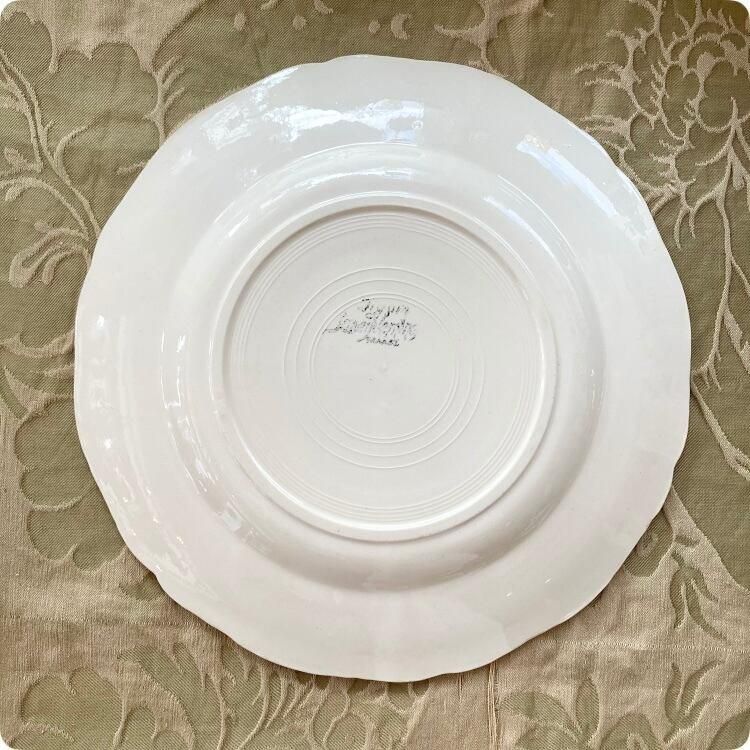 フランス直輸入 花リム柄のサルグミンヌ 皿