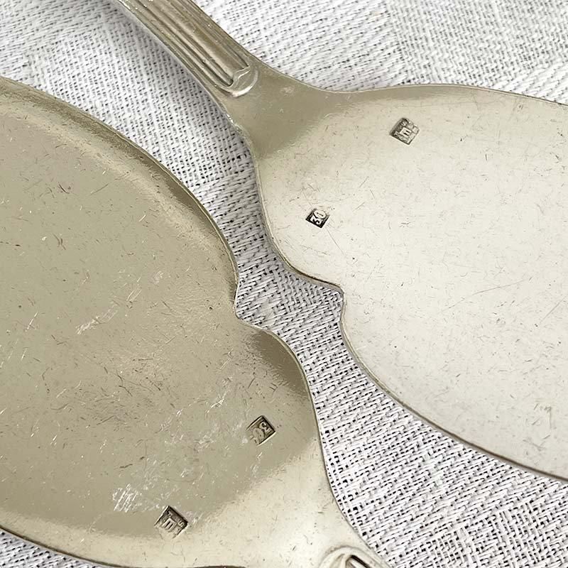 フランス製シルバープレートのデザートスプーン12本セット