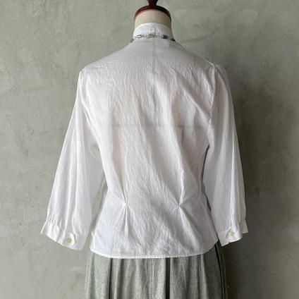 1950年代 フランス 刺繍 タイト ブラウス（France Embroidery Tight