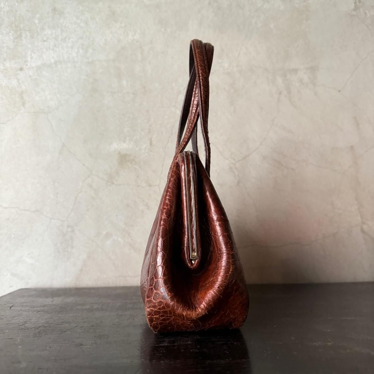 ヴィンテージ カメ革 ハンドバッグ（Vintage Turtle Leather Bag