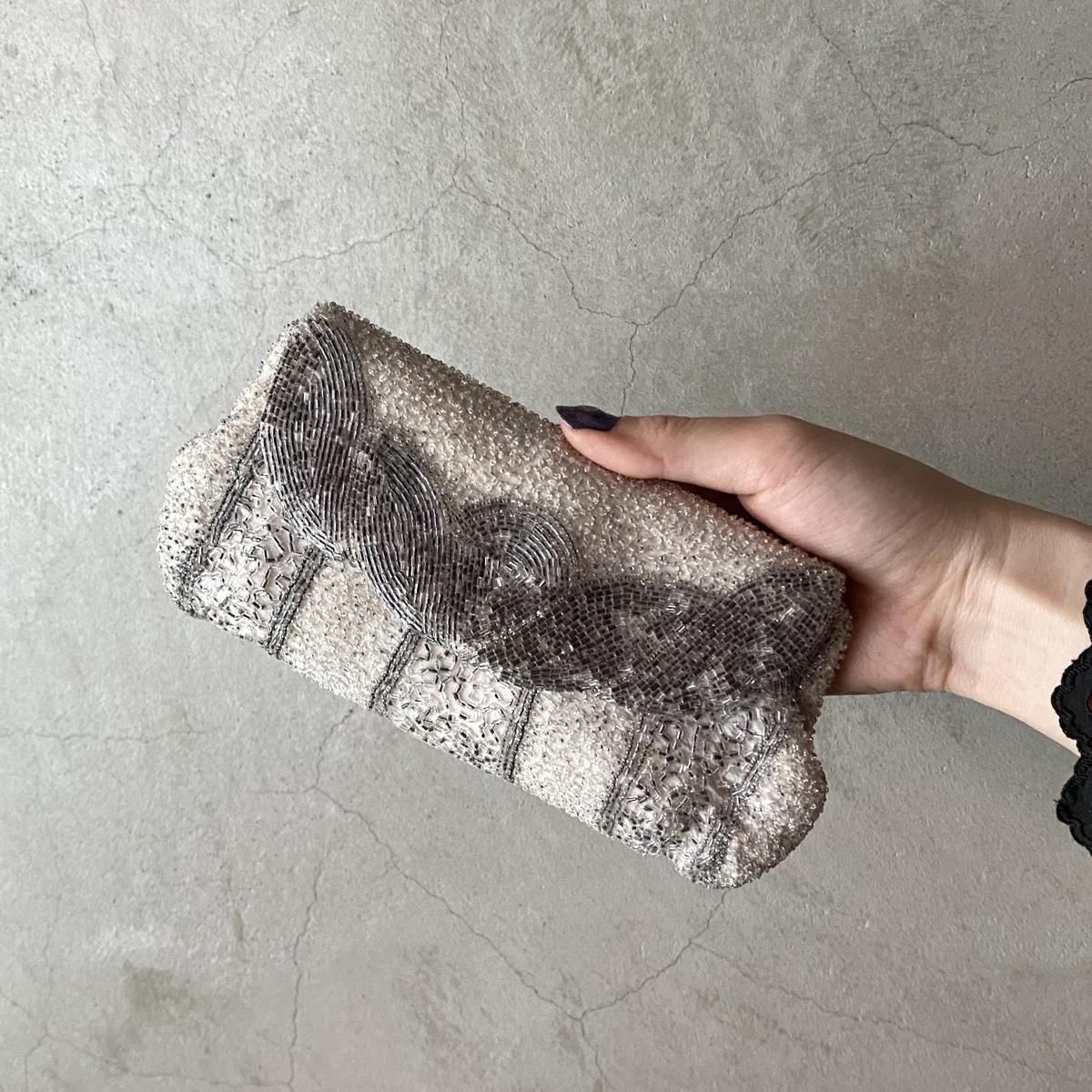 1920-30年代 ガラスビーズ クラッチバッグ（Art deco Glass Beads