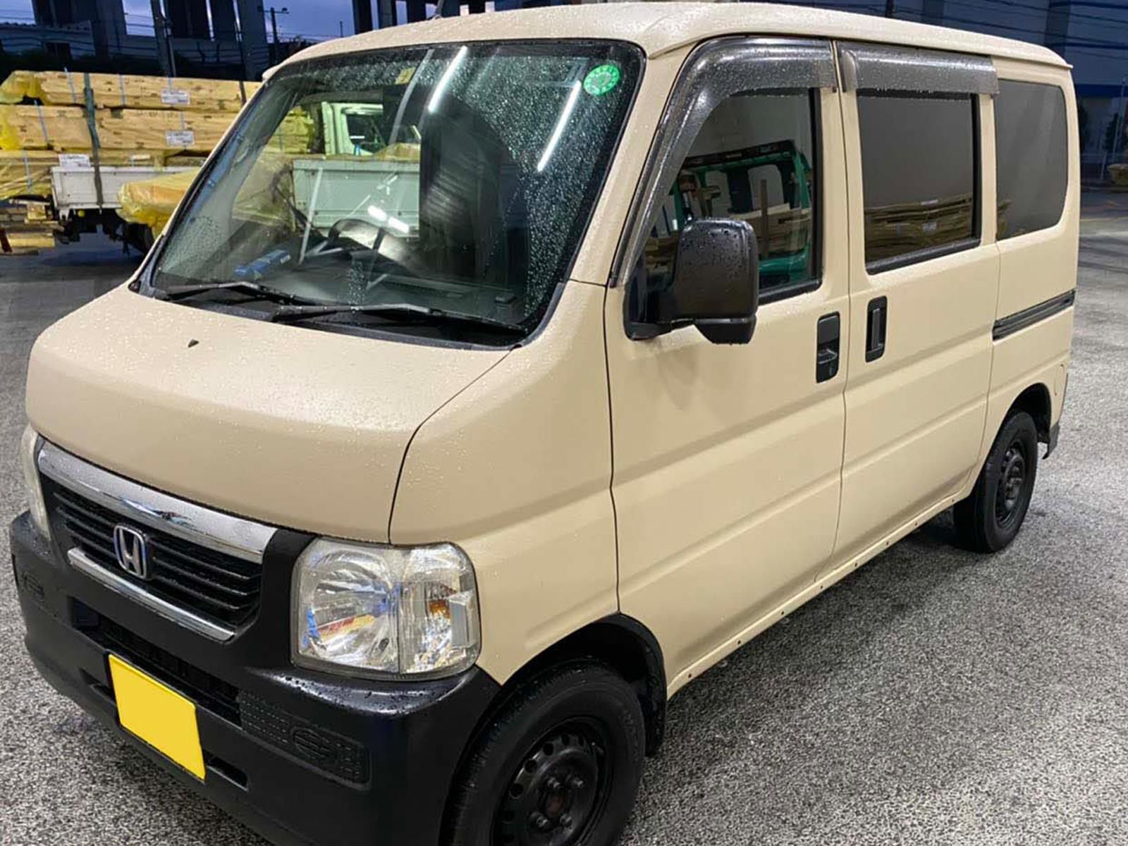 ホンダ バモスをミルクティーベージュで刷毛塗り全塗装！ - 刷毛（ハケ