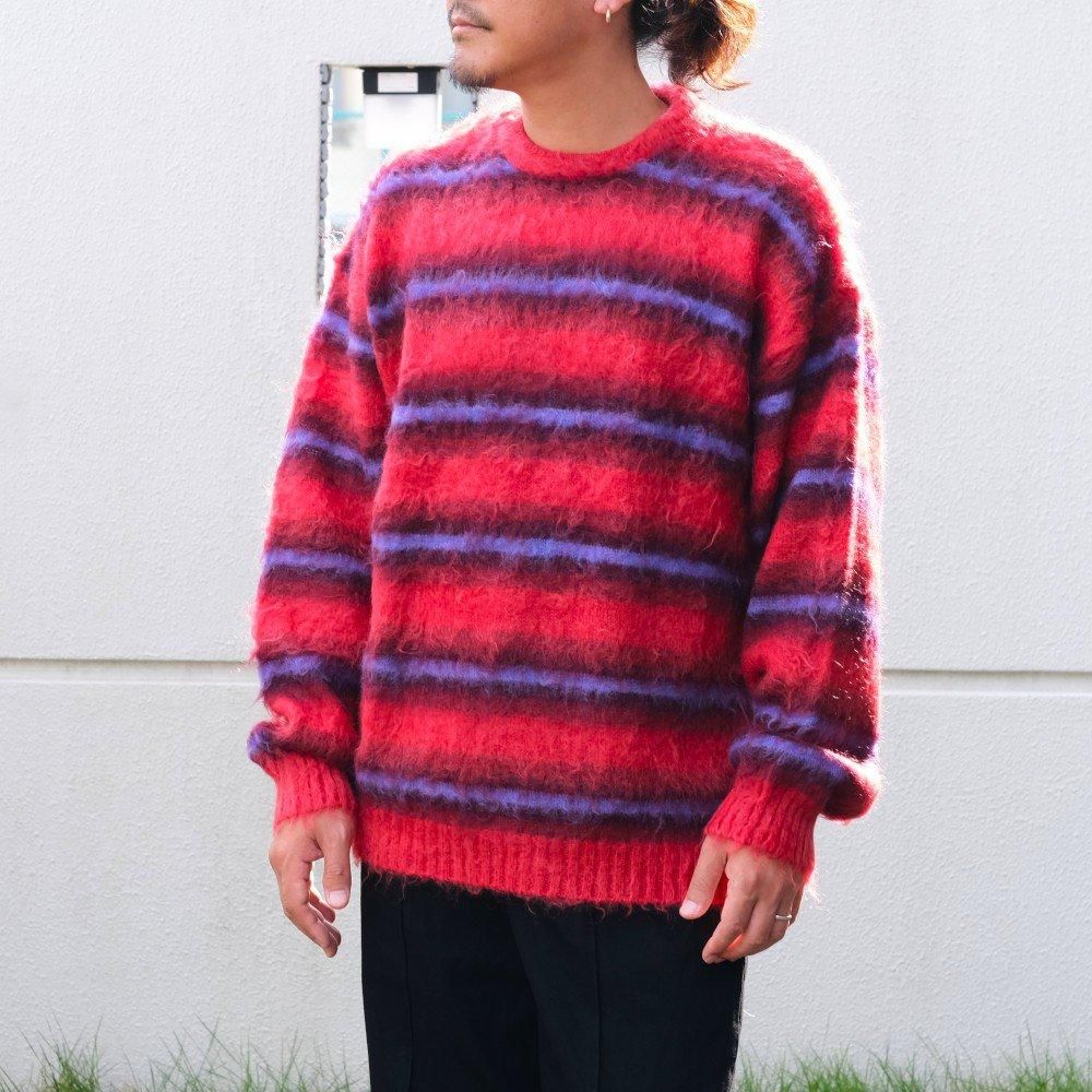 MINEDENIM / マインデニム / ニット Blurry Border Mohair Knit