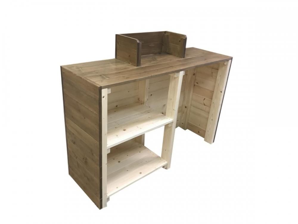 木製レジカウンター・受付カウンター_幅140cm_オーク_C026OK