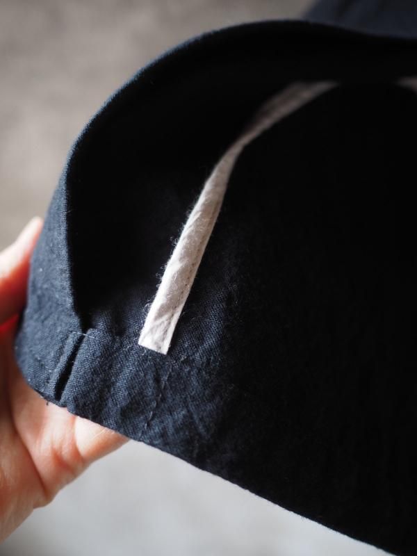 ラウンドカーディガンジャケット リネンマットブラック - Sa-Rah Market