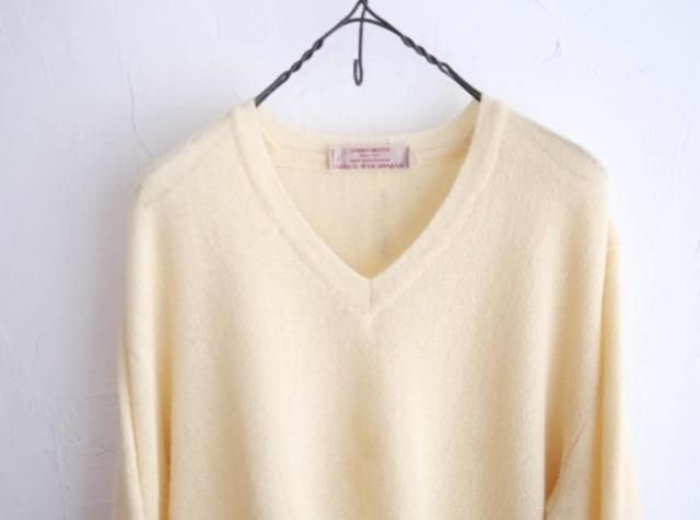 OLD FANNI LEMMERMAYER Alpaca Vネック Sweater Natural - jam-clothing