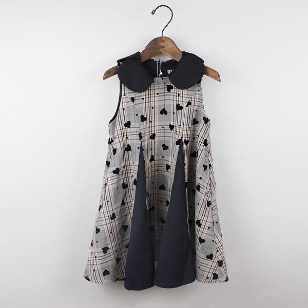 先染めハートフロッキージャンパースカート / nino（ニノ）/ ブラウン