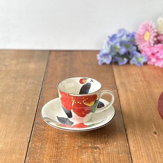 花柄コーヒー碗皿 | 可愛らしい花柄の珈琲セット - 美濃焼とやちむんと