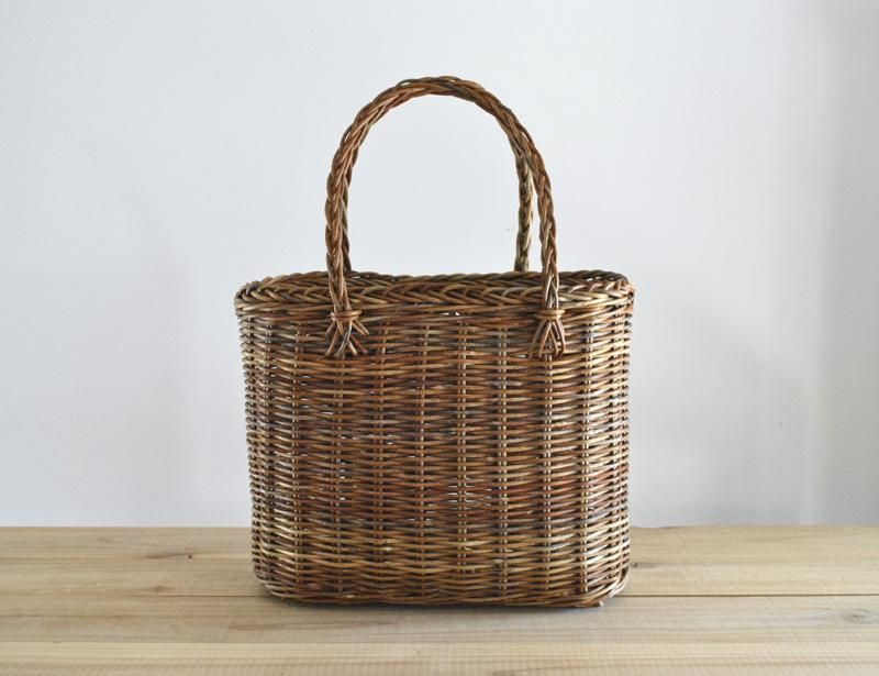 あけびかご 薄型並編みグニ手かご - 日本の手仕事の店 ちゃらっぽこ