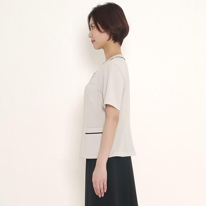 BCJ0715（ボンマックス）BONOFFICE オーバーブラウス 半袖 涼しい