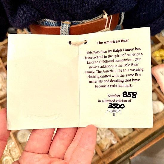 1992年 ＊ 「ラルフローレン・アメリカンフラッグベア / Ralph Lauren