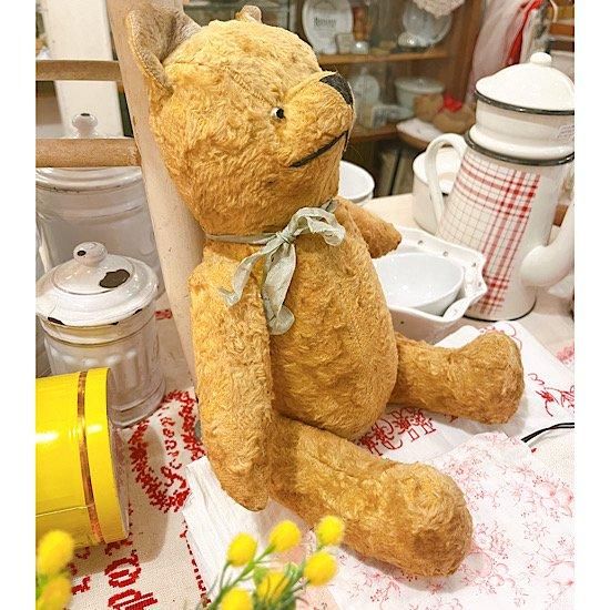 フランス1940〜'50年代 ＊ ビンテージベア ＊ 37cm ＊ 落ち着いた
