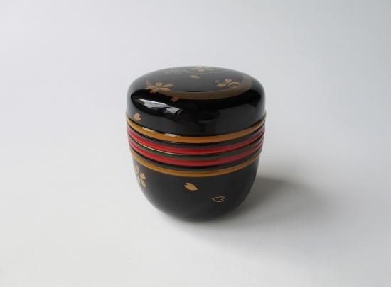 雪月花蒔絵 胴独楽筋 大棗 (共箱)二代 山下甫斎 - 茶道具販売 栗林園