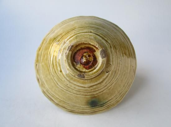 黄瀬戸 平茶碗 (共箱)初代 加藤春鼎 - 茶道具販売 栗林園