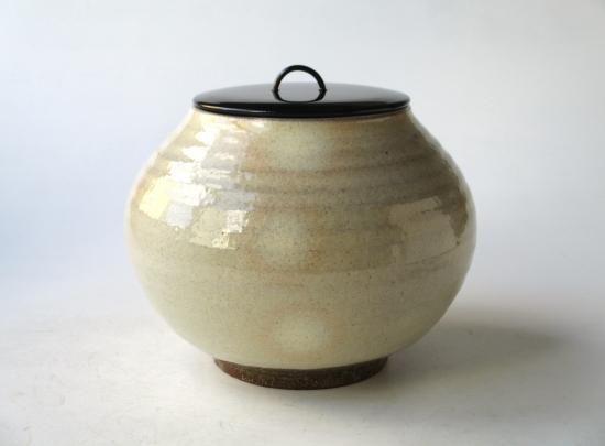 粉引水指 (共箱)奥村考山 - 茶道具販売 栗林園