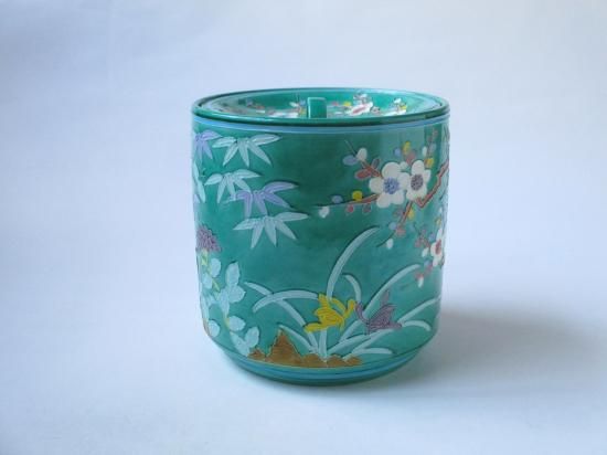 青交趾 四君子皆具 (共箱)川瀬白鳳 - 茶道具販売 栗林園