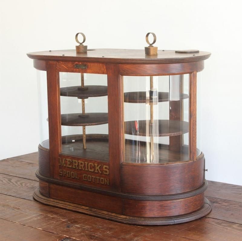 2400 アメリカ アンティーク 1900's 木製ガラスショーケース 飾り棚