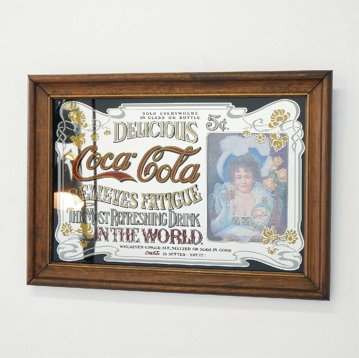 ヴィンテージ パブミラー アメリカ コカコーラ 額装 アドバタイジング
