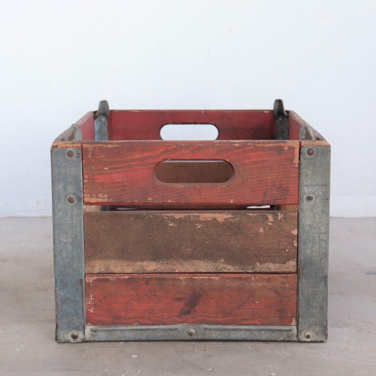 50s ヴィンテージ ミルククレート 木箱 ウッドボックス -通販-ローズ