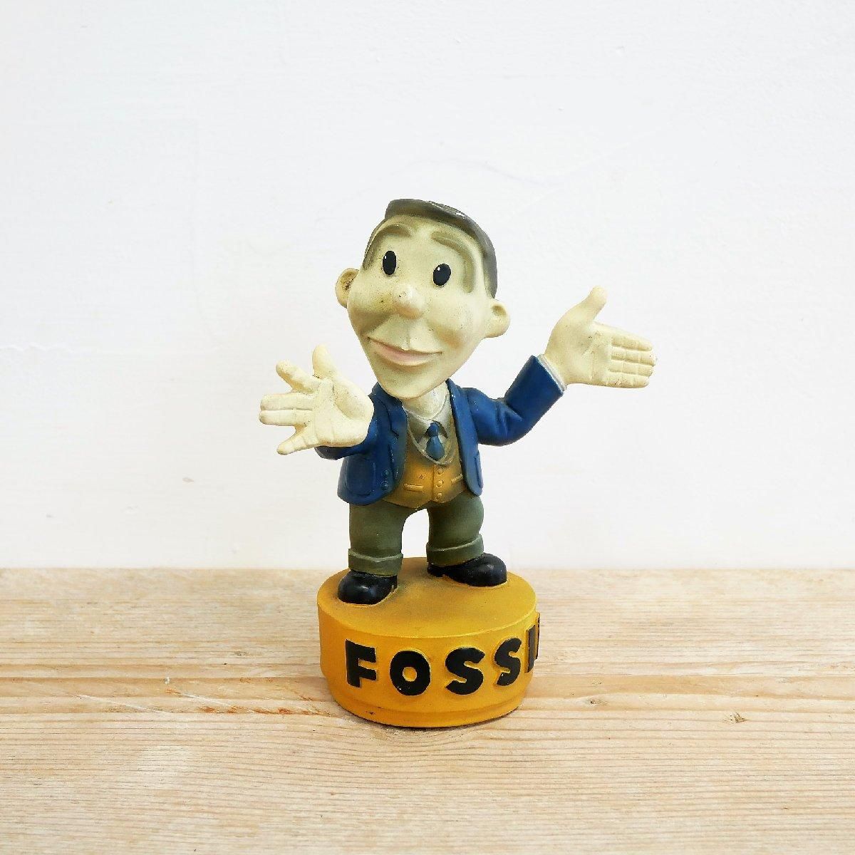 アメリカ ヴィンテージ FOSSIL ボブルヘッド人形 フレッド 時計