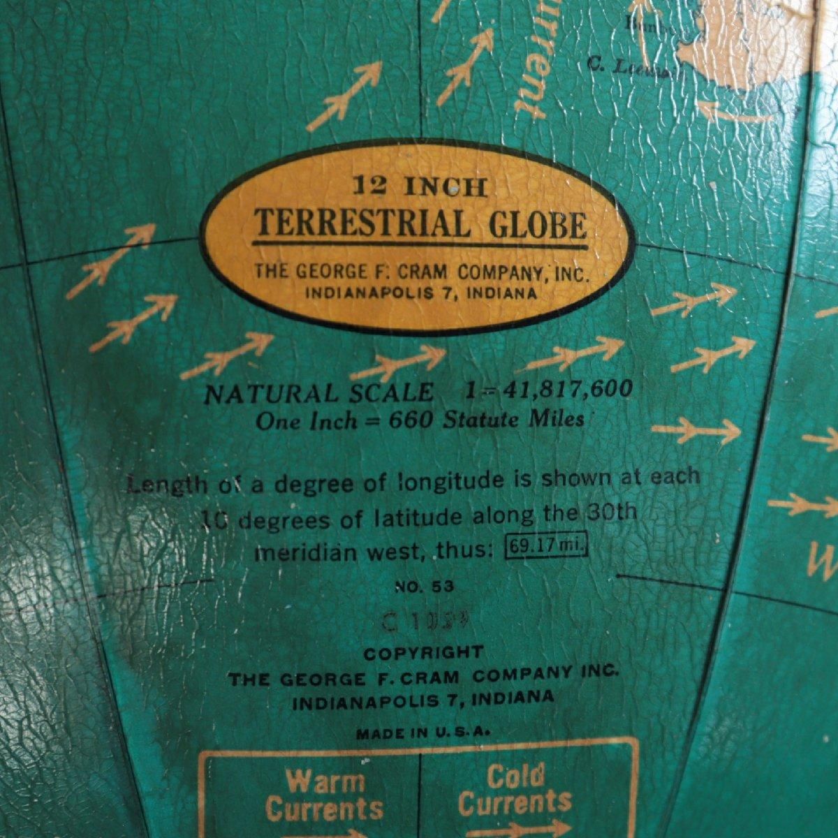 40s 地球儀 ブラックオーシャン 通販-ローズボールアンティークス