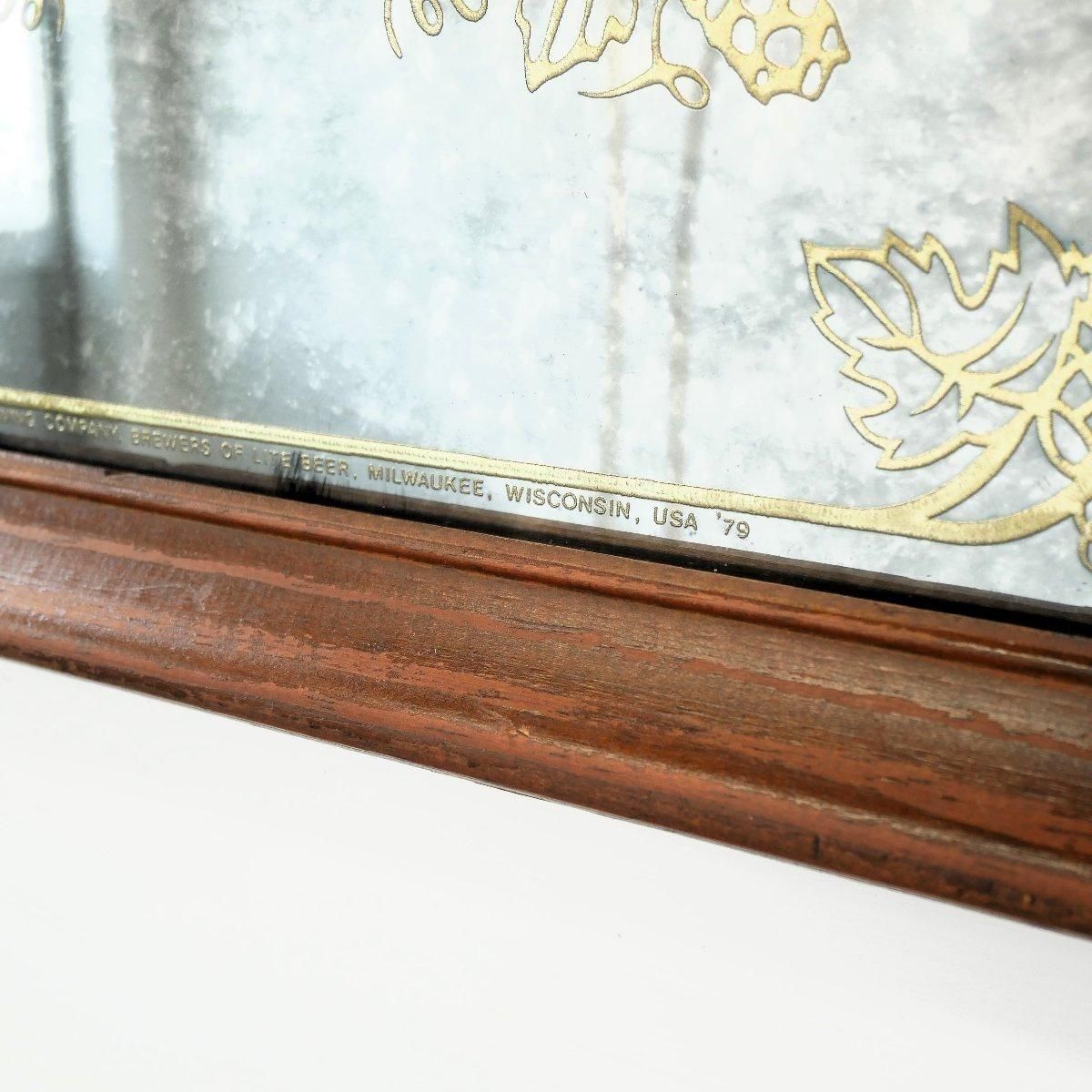 ヴィンテージ パブミラー Lite ビール -通販-ローズボールアンティークス