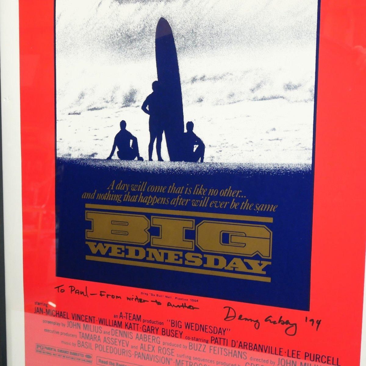 1978年 BIG WEDNESDAY 映画 ポスター 額装 サイン入り アメリカ西海岸