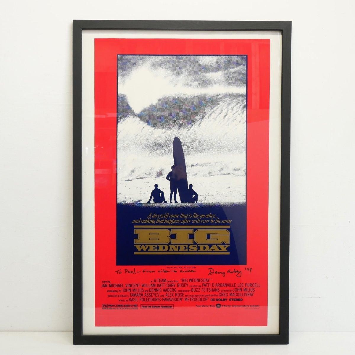 1978年 BIG WEDNESDAY 映画 ポスター 額装 サイン入り アメリカ西海岸