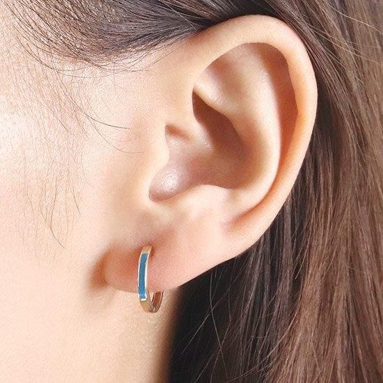 K10YG ターコイズ フープピアス 10金イエローゴールド |ギフト専門通販