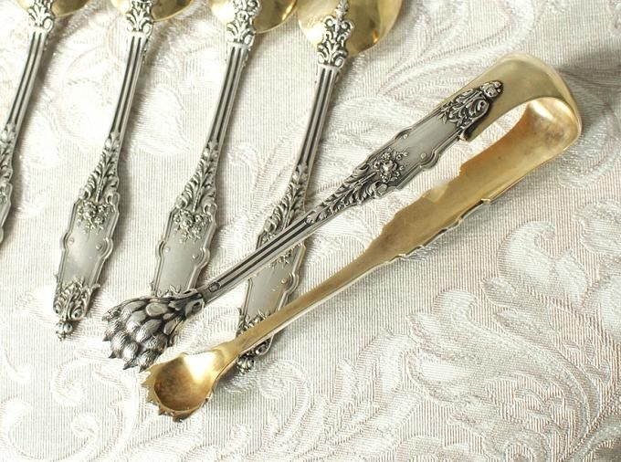 フランスアンティーク銀器【純銀950】ピュイフォルカ ティースプーン