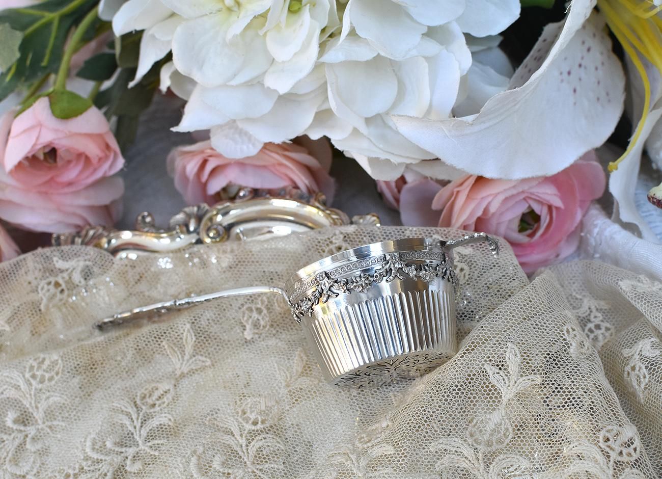 仏アンティーク【銀950】ティーストレーナー◇Puiforcat ピュイ