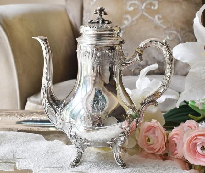 仏アンティーク銀器【純銀950】ピュイフォルカ 小さめサイズ コーヒー