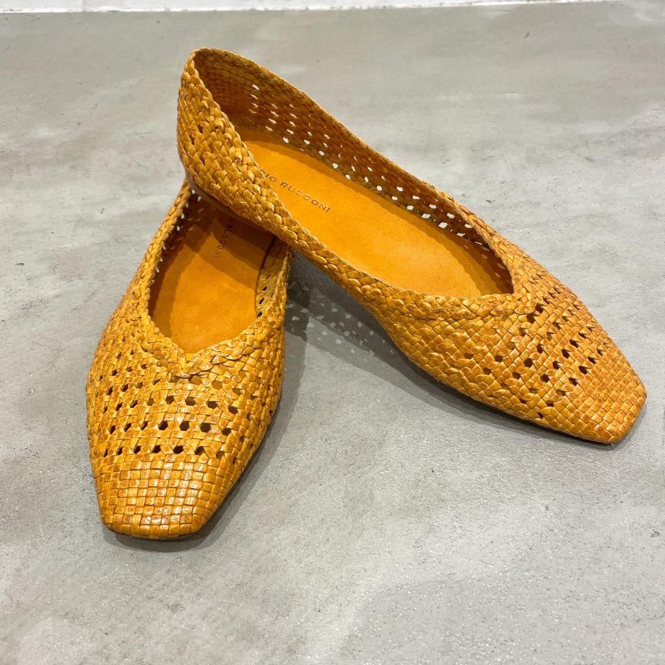 FABIO RUSCONI - メッシュレザースクエアーパンプス（CORFU） - Sheth