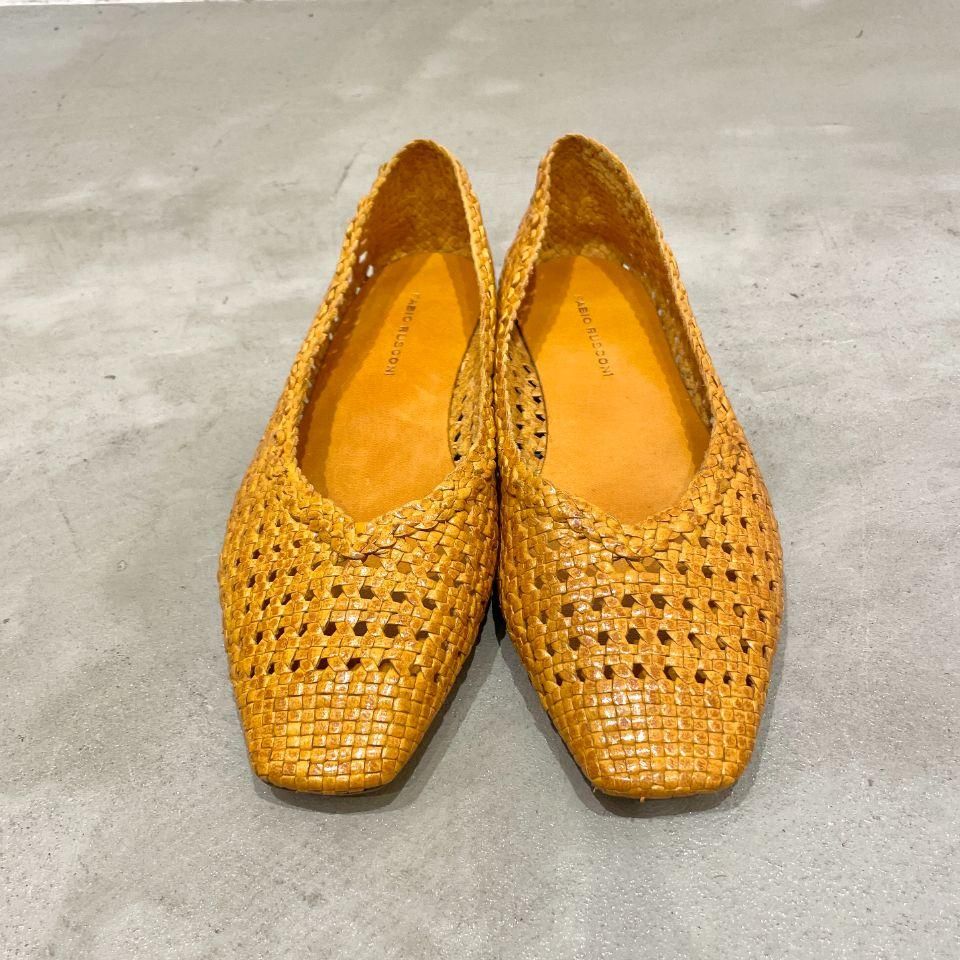 FABIO RUSCONI - メッシュレザースクエアーパンプス（CORFU） - Sheth