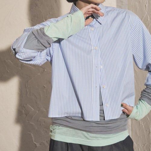 Audrey and John Wad - 2wayカラークレリックショートシャツ (L2103