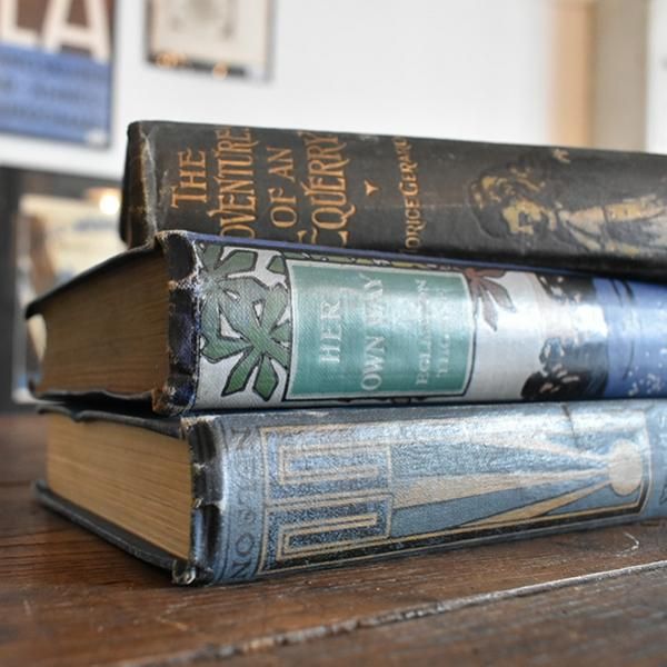 イギリス アンティークブック 古い洋書 3冊セット ディスプレイ049